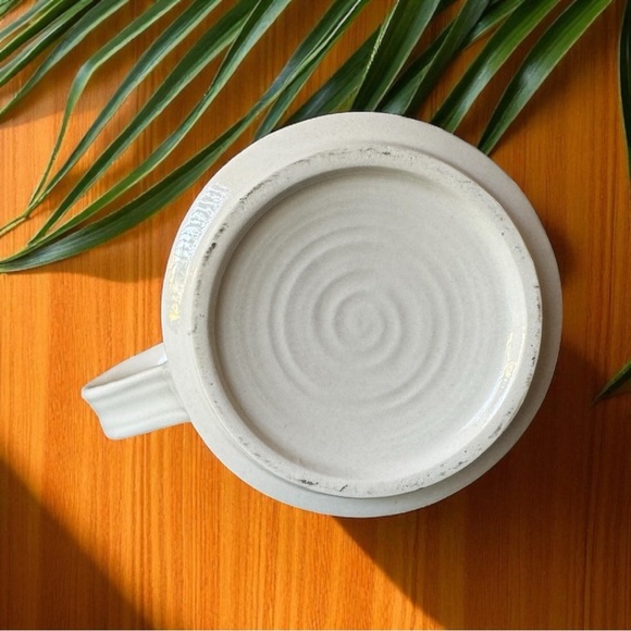 Magnolia Home Embossed Ceramic Mug – Ribbed White Stoneware - Picture 7 of 11